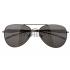 Cartier Panthere Aviator Chrome Frame Grey Lenses Sunglasses 308184