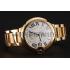 Swiss Cartier Ballon Bleu Two Timezone White Dial Gold Case Gold Bracelet 1453873 Replica