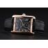 Cartier Tank MC Black Dial Gold Case Black Leather Strap  622580