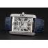 Cartier Tank Anglaise 36mm White Dial Diamonds Steel Case Blue Leather Bracelet