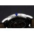 Replica Swiss Cartier Ballon Bleu GMT Silver Dial Stainless Steel Case Black Leather Strap