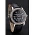 Replica Swiss Cartier Ballon Bleu GMT Silver Dial Stainless Steel Case Black Leather Strap