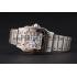 Swiss Cartier Santos De Cartier Galbee Rose Gold and Steel Case Steel Bracelet Small  622645