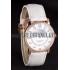 Cartier Moonphase Rose Gold Watch with White Leather Band ct254 621373