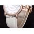 Cartier Moonphase Rose Gold Watch with White Leather Band ct254 621373