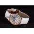 Cartier Moonphase Rose Gold Watch with White Leather Band ct254 621373