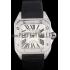 Swiss Cartier Santos Silver Bezel with Diamonds and Black Leather Strap sct47  621531