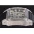 Swiss Cartier Santos Silver Bezel with Diamonds and Black Leather Strap sct47  621531