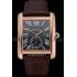 Cartier Tank MC Black Dial Gold Case Brown Leather Strap  622582 Replica