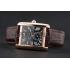 Cartier Tank MC Black Dial Gold Case Brown Leather Strap  622582 Replica