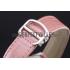 Replica Cartier Tortue Large Date White Dial Stainless Steel Case Pink Leather Strap