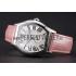 Replica Cartier Tortue Large Date White Dial Stainless Steel Case Pink Leather Strap