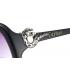 Cartier Silver Finish Panthere Black Frame Sunglasses 308264 Replica