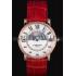 Cartier Moonphase Rose Gold Watch with Red Leather Band ct253 621372