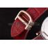 Cartier Moonphase Rose Gold Watch with Red Leather Band ct253 621372