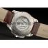 Cartier Calibre White Dial Diamonds Two Tone Case Brown Leather Bracelet