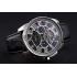 Replica Cartier Calibre Tourbillon Black Dial Stainless Steel Case Black Leather Strap  622752