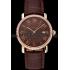 Cartier Ronde Solo Brown Dial Diamond Bezel Rose Gold Case Brown Leather Strap