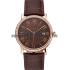 Cartier Ronde Solo Brown Dial Diamond Bezel Rose Gold Case Brown Leather Strap