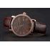 Cartier Ronde Solo Brown Dial Diamond Bezel Rose Gold Case Brown Leather Strap