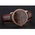 Cartier Ronde Solo Brown Dial Diamond Bezel Rose Gold Case Brown Leather Strap