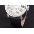 Cartier  Skeleton Watch with Silver Bezel and Black Leather Band  621559 Replica