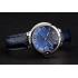 Cartier Ballon Bleu Silver Bezel with Dark Blue Dial and Dark Blue Leather Band   621555