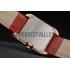 Cartier Tank Anglaise 30mm White Dial Gold Case Red Leather Bracelet