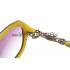 Cartier Golden Logo Detail Black And Yellow Frame Sunglasses 308277 Replica