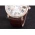 Cartier  Skeleton Watch with Rose Gold Bezel and Brown Leather Band  621557 Replica