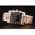 Cartier Tank MC Black Dial Rose Gold Case And Bracelet  622703 Replica