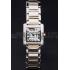 Cartier Tank Francaise 22mm White Dial Stainless Steel Case Two Tone Bracelet