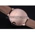 Swiss Cartier Ballon Bleu de Cartier White Dial Gold Case Brown Leather Bracelet  622552