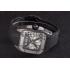 Swiss Cartier Santos Two Tone Bezel with Black Dial and Black Fabric Strap  621525