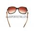 Cartier Double C Decor Black And Brown Sunglasses  308253