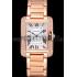 Cartier Tank Anglaise 30mm White Dial Diamonds Rose Gold Case Rose Gold Bracelet