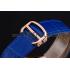 Cheap Cartier Ballon Bleu Blue Dial Gold Case Blue Leather Strap