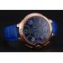 Cheap Cartier Ballon Bleu Blue Dial Gold Case Blue Leather Strap