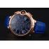 Cheap Cartier Ballon Bleu Blue Dial Gold Case Blue Leather Strap