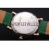 Cartier Ronde Second Time Zone White Dial Gold Case With Diamonds Green Leather Strap  622812