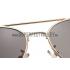 Cartier Panthere Aviator Gold Frame Light Grey Lenses Sunglasses 308186