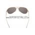 Cartier Panthere Aviator Gold Frame Light Grey Lenses Sunglasses 308186