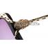 Cartier Panthere Diamond Detail Black Frame Red Temples Sunglasses 308290