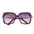 Cartier Panthere Diamond Detail Black Frame Red Temples Sunglasses 308290