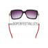 Cartier Panthere Diamond Detail Black Frame Red Temples Sunglasses 308290