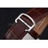 Cartier Tank MC Brown Dial Stainless Steel Case Brown Leather Bracelet  622692