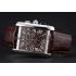 Cartier Tank MC Brown Dial Stainless Steel Case Brown Leather Bracelet  622692