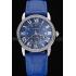 Swiss Cartier Ronde Solo Stainless Steel Diamond Case Blue Dial Roman Numerals  622197