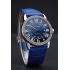 Swiss Cartier Ronde Solo Stainless Steel Diamond Case Blue Dial Roman Numerals  622197