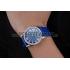 Swiss Cartier Ronde Solo Stainless Steel Diamond Case Blue Dial Roman Numerals  622197